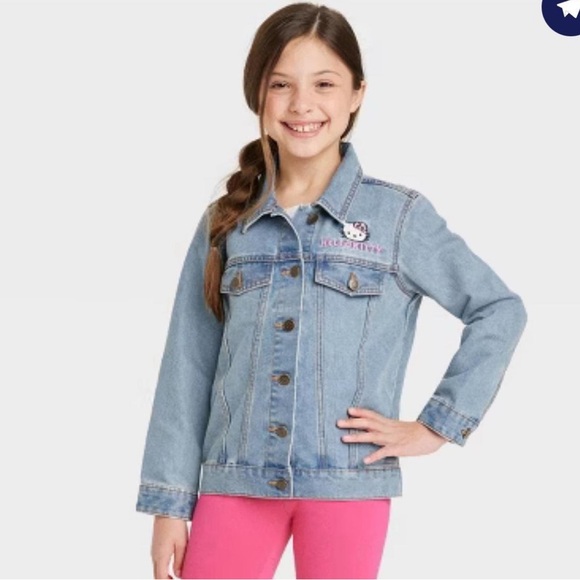 Hello Kitty Kids Jean Jacket - Light Blue - Picture 2 of 10